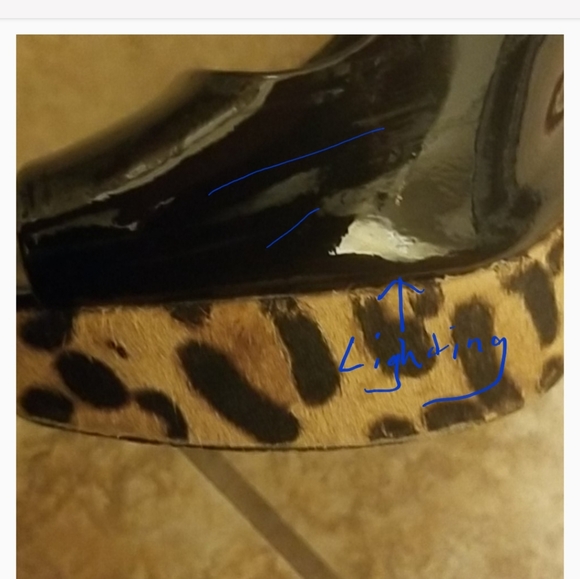 Steve Madden 7.5 leather upper cheetah platform - Picture 9 of 12